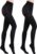 HA WA 2 Pairs Semi Opaque Tights, Winter Control Top 40D Microfiber Leggings for women