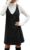 Milumia Women’s Corduroy Overall Dress V Neck Sleeveless Solid Short Pinafore Dress