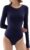 PUMIEY Women’s Crew Neck Long Sleeve Bodysuit Second-skin Feel Tops Sexy Body Suits Women Clothing