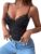 SheIn Women’s Sheer Mesh Sleeveless Floral Lace Spaghetti Strap Cami Bodysuit Tops